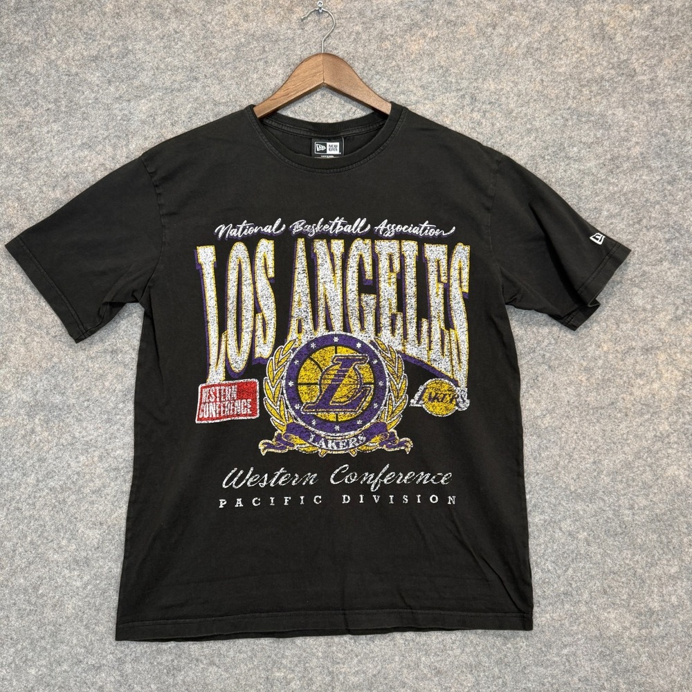New Era Los Angeles Lakers T Shirt Mens Medium Western Conference Graphic Tee